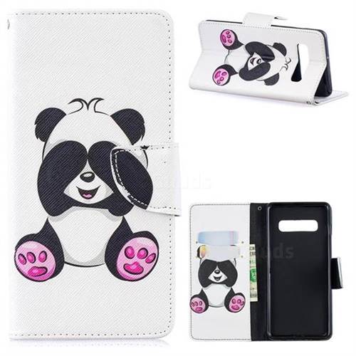 Lovely Panda Leather Wallet Case for Samsung Galaxy S10 Plus(6.4 inch)