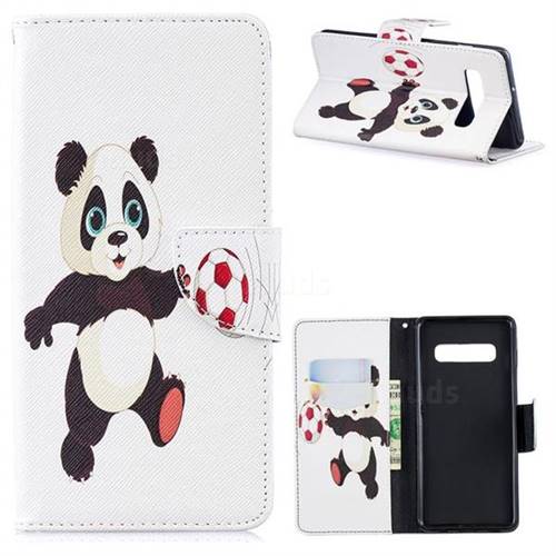 Football Panda Leather Wallet Case for Samsung Galaxy S10 Plus(6.4 inch)