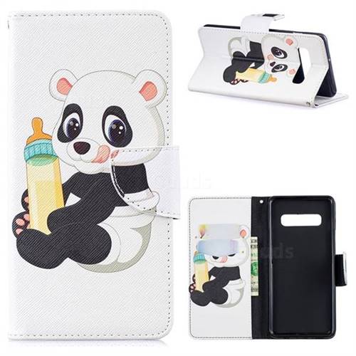 Baby Panda Leather Wallet Case for Samsung Galaxy S10 Plus(6.4 inch)