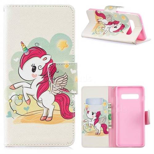Cloud Star Unicorn Leather Wallet Case for Samsung Galaxy S10 Plus(6.4 inch)