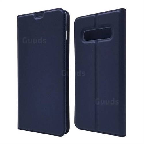 Ultra Slim Card Magnetic Automatic Suction Leather Wallet Case for Samsung Galaxy S10 Plus(6.4 inch) - Royal Blue