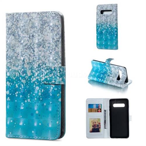 Sea Sand 3D Painted Leather Phone Wallet Case for Samsung Galaxy S10 Plus(6.4 inch)