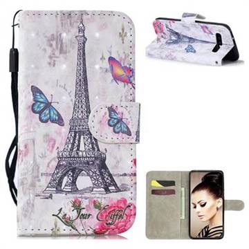 Paris Tower 3D Painted Leather Wallet Phone Case for Samsung Galaxy S10 Plus(6.4 inch)