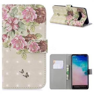 Beauty Rose 3D Painted Leather Phone Wallet Case for Samsung Galaxy S10 Plus(6.4 inch)