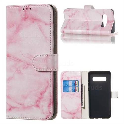 Pink Marble PU Leather Wallet Case for Samsung Galaxy S10 Plus(6.4 inch)