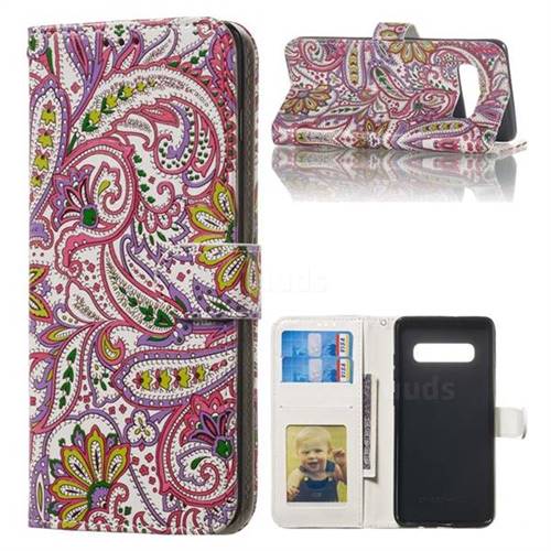 Pepper Flowers 3D Relief Oil PU Leather Wallet Case for Samsung Galaxy S10 Plus(6.4 inch)