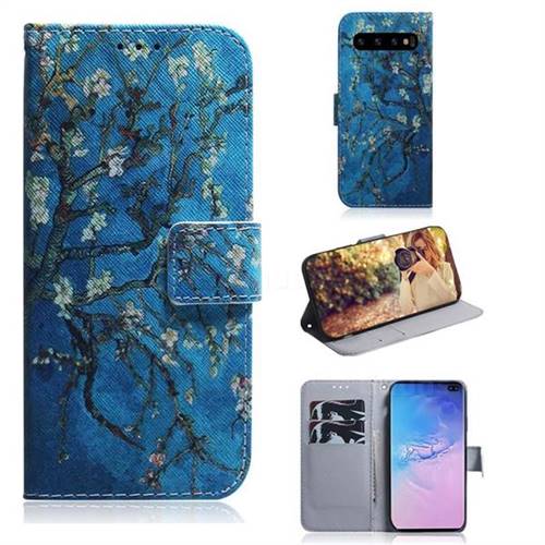 Apricot Tree PU Leather Wallet Case for Samsung Galaxy S10 Plus(6.4 inch)