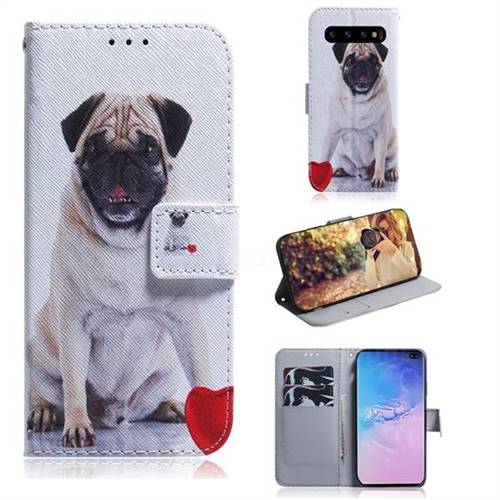 Pug Dog PU Leather Wallet Case for Samsung Galaxy S10 Plus(6.4 inch)