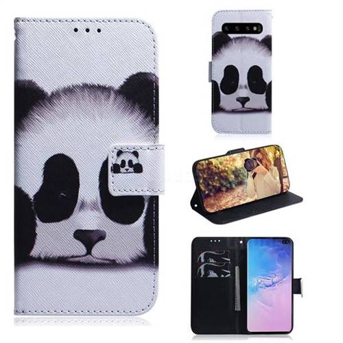 Sleeping Panda PU Leather Wallet Case for Samsung Galaxy S10 Plus(6.4 inch)