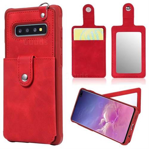 Retro Luxury Anti-fall Mirror Leather Phone Back Cover for Samsung