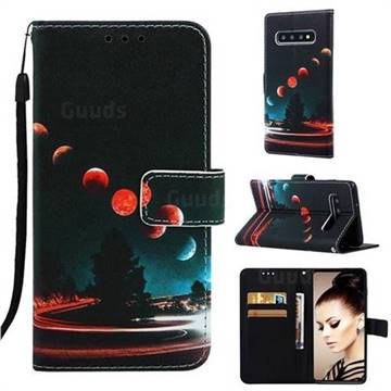 Wandering Earth Matte Leather Wallet Phone Case for Samsung Galaxy S10 Plus(6.4 inch)