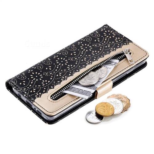 Luxury Lace Zipper Stitching Leather Phone Wallet Case for Samsung ...