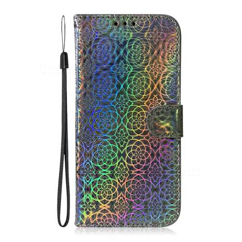 Laser Circle Shining Leather Wallet Phone Case for Samsung Galaxy S10 ...