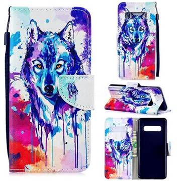 Wolf Wallet Case for Samsung Galaxy S10 Plus Leather Cover Compatible with Samsung Galaxy S10 Plus
