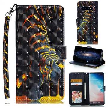 Tiger Totem 3D Painted Leather Phone Wallet Case for Samsung Galaxy S10 Plus(6.4 inch)