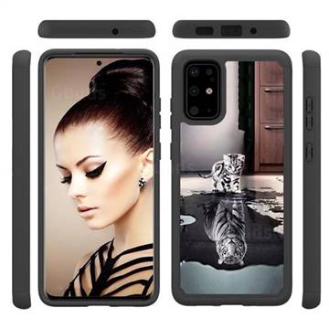 Cat and Tiger Shock Absorbing Hybrid Defender Rugged Phone Case Cover for Samsung Galaxy S20 Plus / S11
