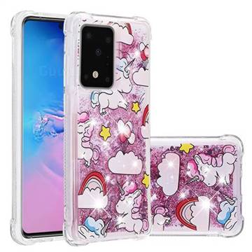 Angel Pony Dynamic Liquid Glitter Sand Quicksand Star TPU Case for Samsung Galaxy S20 Plus / S11