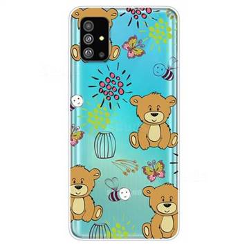 Butterfly Bear Super Clear Soft TPU Back Cover for Samsung Galaxy S20 Plus / S11