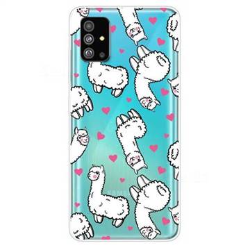 Heart Alpaca Super Clear Soft TPU Back Cover for Samsung Galaxy S20 Plus / S11