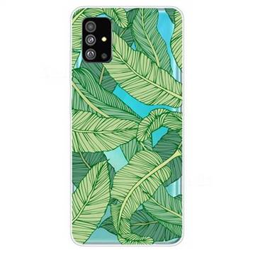 Banana Green Leaves Super Clear Soft TPU Back Cover for Samsung Galaxy S20 Plus / S11