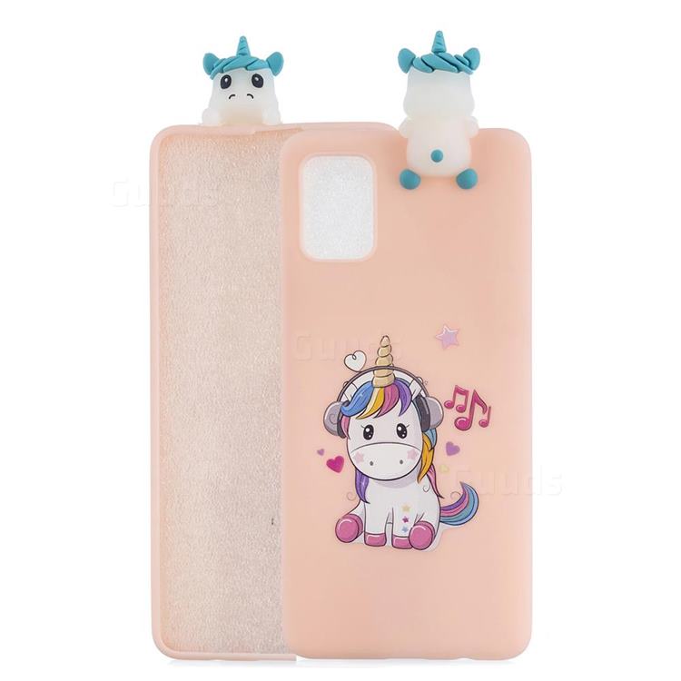 Music Unicorn Soft 3D Climbing Doll Soft Case for Samsung Galaxy S20 Plus / S11