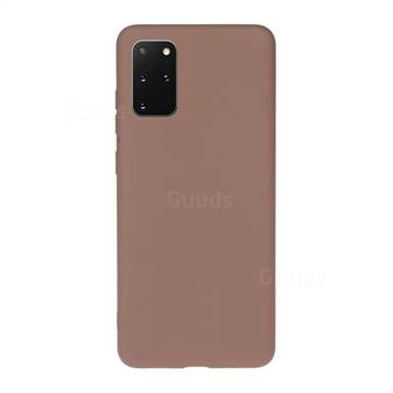 Soft Matte Silicone Phone Cover for Samsung Galaxy S20 Plus / S11 - Khaki