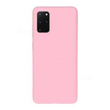 Soft Matte Silicone Phone Cover for Samsung Galaxy S20 Plus / S11 - Rose Red