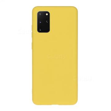 Soft Matte Silicone Phone Cover for Samsung Galaxy S20 Plus / S11 - Yellow