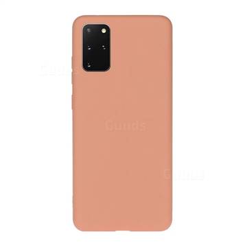 Soft Matte Silicone Phone Cover for Samsung Galaxy S20 Plus / S11 - Coral Orange