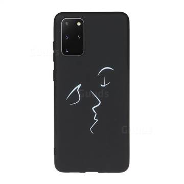 Smiley Chalk Drawing Matte Black TPU Phone Cover for Samsung Galaxy S20 Plus / S11