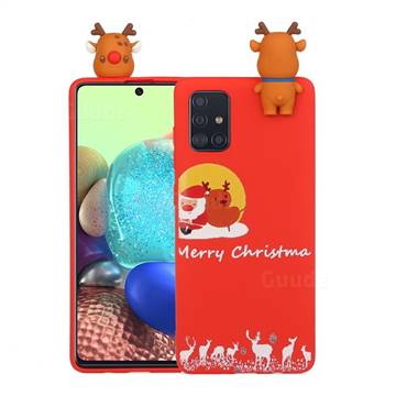 Moon Santa and Elk Christmas Xmax Soft 3D Doll Silicone Case for Samsung Galaxy S20 Plus