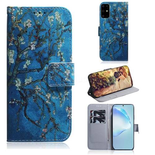 Apricot Tree PU Leather Wallet Case for Samsung Galaxy S20 Plus / S11
