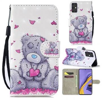 Love Panda 3D Painted Leather Wallet Phone Case for Samsung Galaxy S20 Plus / S11