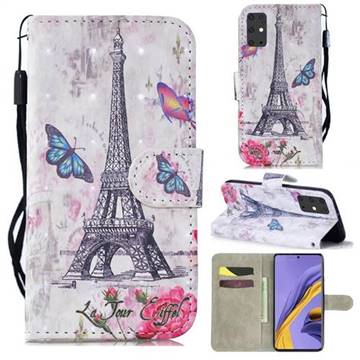 Paris Tower 3D Painted Leather Wallet Phone Case for Samsung Galaxy S20 Plus / S11