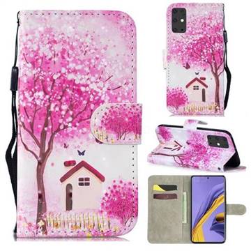 Tree House 3D Painted Leather Wallet Phone Case for Samsung Galaxy S20 Plus / S11