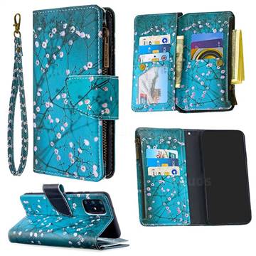 Blue Plum Binfen Color BF03 Retro Zipper Leather Wallet Phone Case for Samsung Galaxy S20 Plus / S11