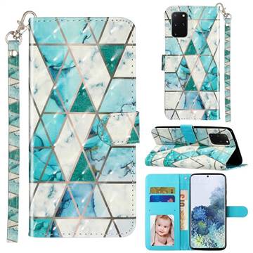 Stitching Marble 3D Leather Phone Holster Wallet Case for Samsung Galaxy S20 Plus / S11