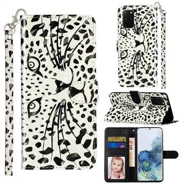 Leopard Panther 3D Leather Phone Holster Wallet Case for Samsung Galaxy S20 Plus / S11