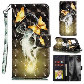 Dream Butterfly 3D Painted Leather Phone Wallet Case for Samsung Galaxy S20 Plus