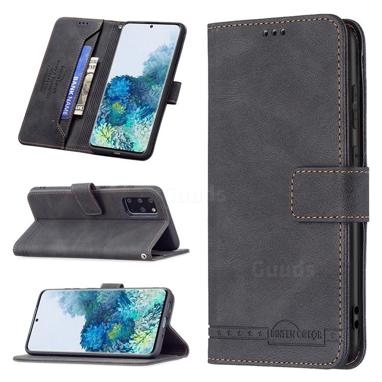 Binfen Color RFID Blocking Leather Wallet Case for Samsung Galaxy S20 Plus - Black