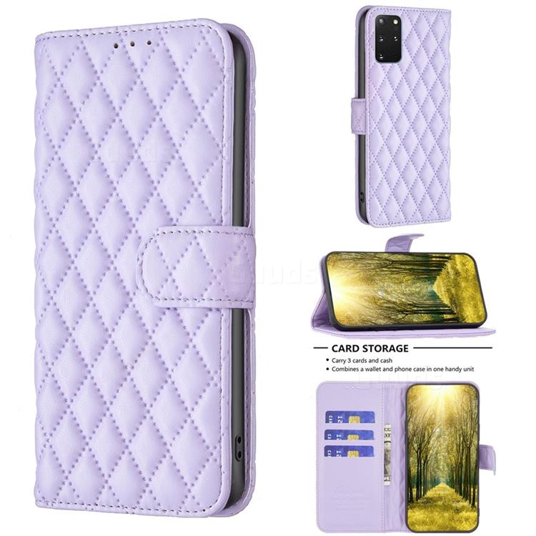 Binfen Color BF-14 Fragrance Protective Wallet Flip Cover for Samsung Galaxy S20 Plus - Purple