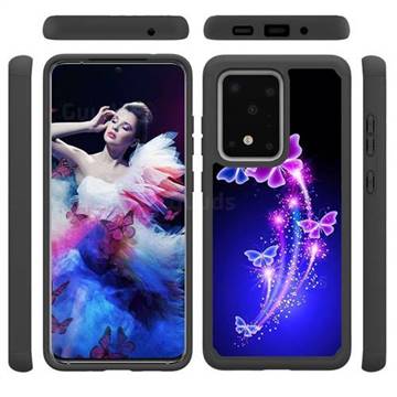 Dancing Butterflies Shock Absorbing Hybrid Defender Rugged Phone Case Cover for Samsung Galaxy S20 Ultra / S11 Plus