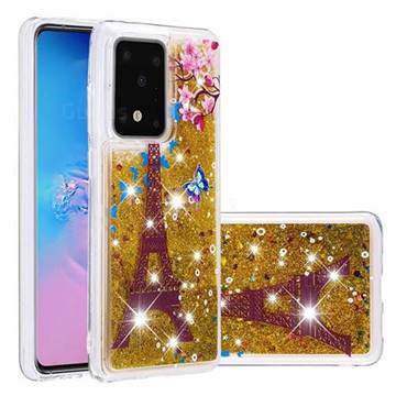 Golden Tower Dynamic Liquid Glitter Quicksand Soft TPU Case for Samsung Galaxy S20 Ultra / S11 Plus
