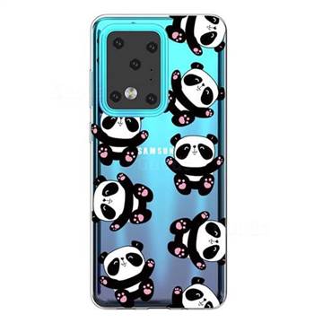 Hug Panda Super Clear Soft TPU Back Cover for Samsung Galaxy S20 Ultra / S11 Plus