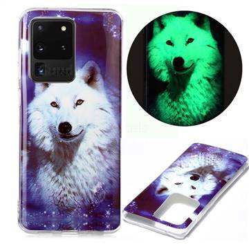 Galaxy Wolf Noctilucent Soft TPU Back Cover for Samsung Galaxy S20 Ultra / S11 Plus