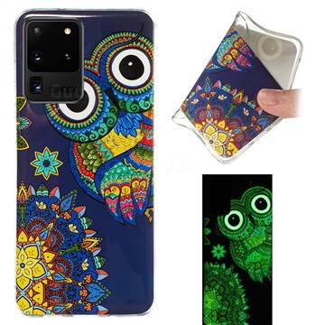 Tribe Owl Noctilucent Soft TPU Back Cover for Samsung Galaxy S20 Ultra / S11 Plus