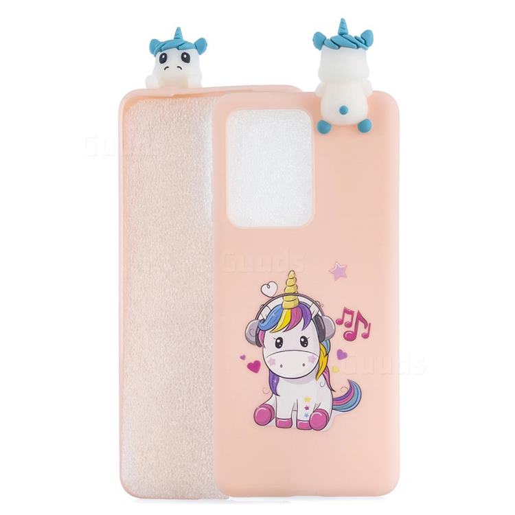 Music Unicorn Soft 3D Climbing Doll Soft Case for Samsung Galaxy S20 Ultra / S11 Plus