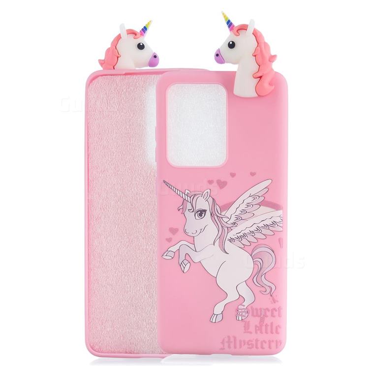 Wings Unicorn Soft 3D Climbing Doll Soft Case for Samsung Galaxy S20 Ultra / S11 Plus