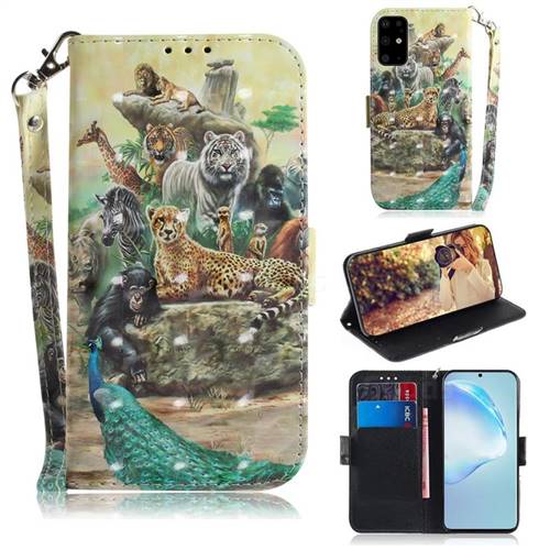 Beast Zoo 3D Painted Leather Wallet Phone Case for Samsung Galaxy S20 Ultra / S11 Plus