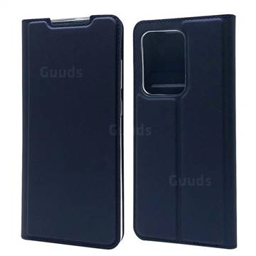 Ultra Slim Card Magnetic Automatic Suction Leather Wallet Case for Samsung Galaxy S20 Ultra / S11 Plus - Royal Blue